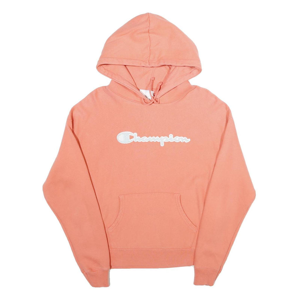 CHAMPION REVERSE WEAVE Womens Peach Hoodie M Cotton Blend Casual Pullover