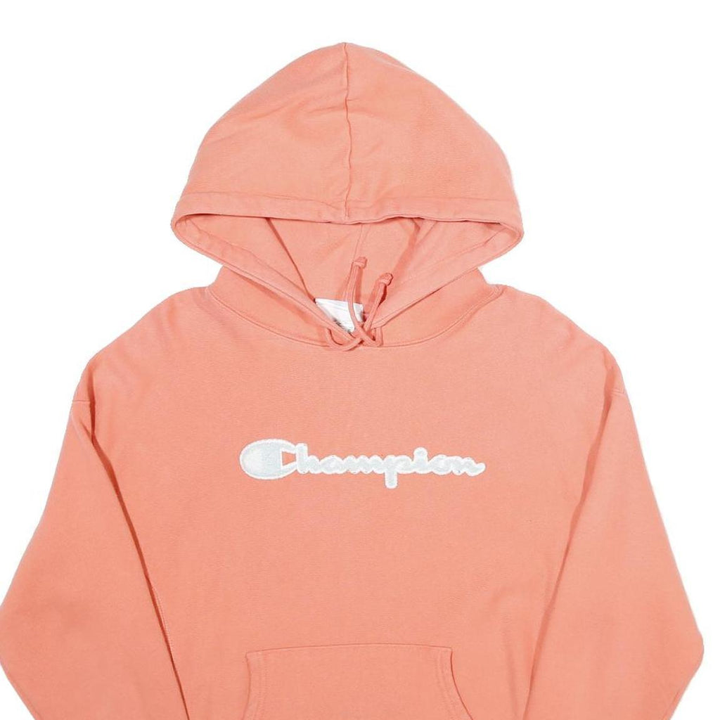 CHAMPION REVERSE WEAVE Womens Peach Hoodie M Cotton Blend Casual Pullover