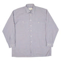 Mens Shirt Grey Check Long Sleeve 2XL