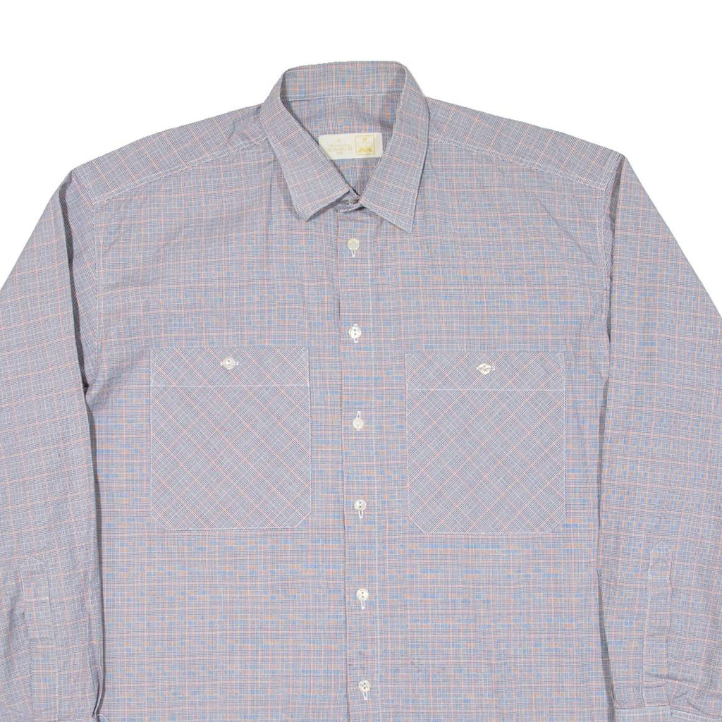 Mens Shirt Grey Check Long Sleeve 2XL