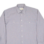 Mens Shirt Grey Check Long Sleeve 2XL