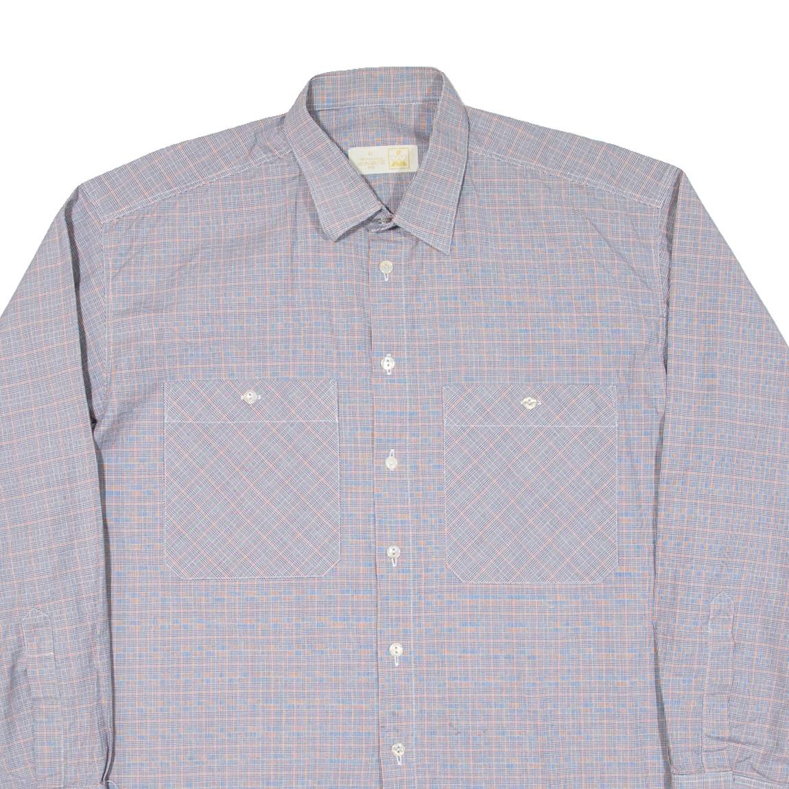 Mens Shirt Grey Check Long Sleeve 2XL