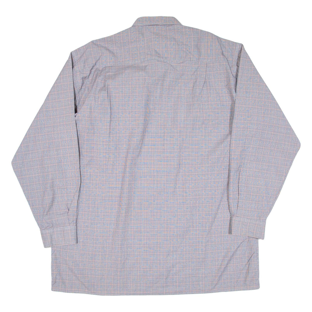Mens Shirt Grey Check Long Sleeve 2XL