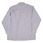 Mens Shirt Grey Check Long Sleeve 2XL