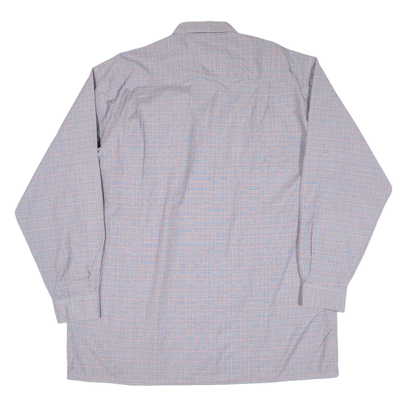 Mens Shirt Grey Check Long Sleeve 2XL