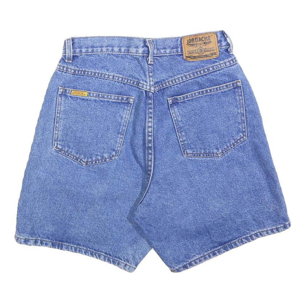 JORDACHE Womens Denim Blue Casual Shorts S W28 Classic Fit Cotton Blend