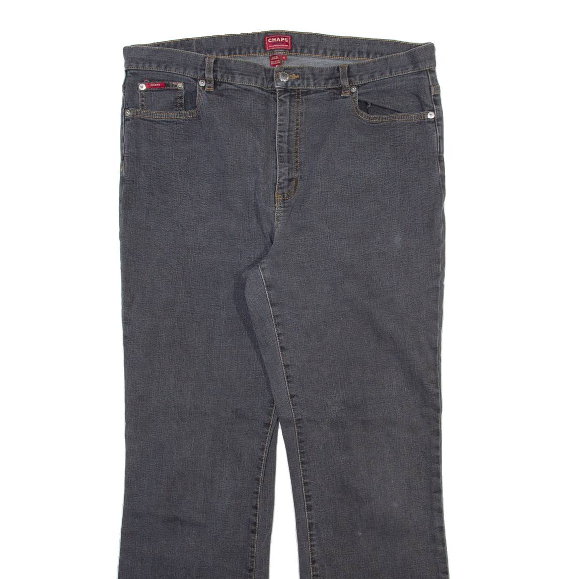 CHAPS Womens Jeans Grey Regular Bootcut W34 L29