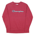 CHAMPION Mens Red Crew Neck M Cotton Blend Sweatshirt Logo Embroidered
