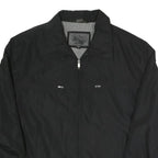 GUESS Mens Black Zip Jacket XL Polyester Blend Plain Minimalist Casual Outerwear