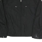 GUESS Mens Black Zip Jacket XL Polyester Blend Plain Minimalist Casual Outerwear