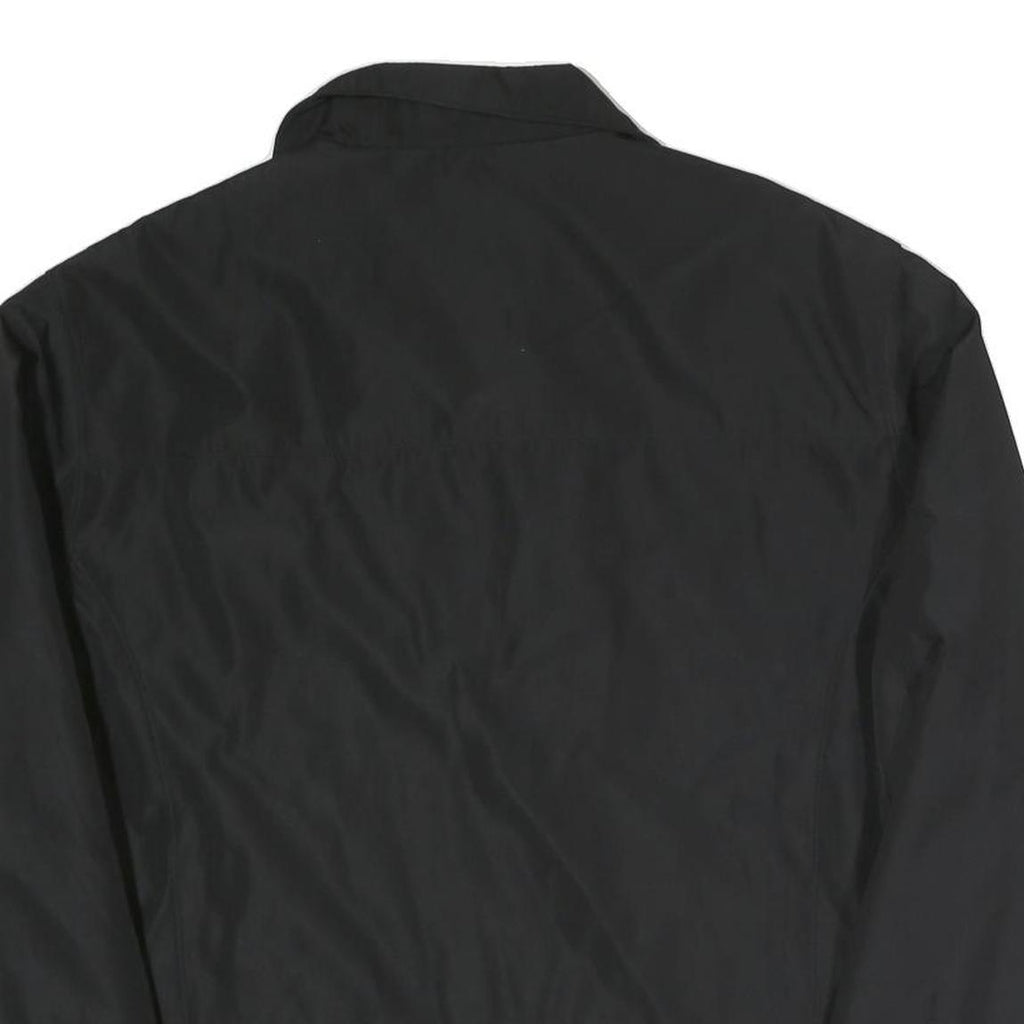 GUESS Mens Black Zip Jacket XL Polyester Blend Plain Minimalist Casual Outerwear