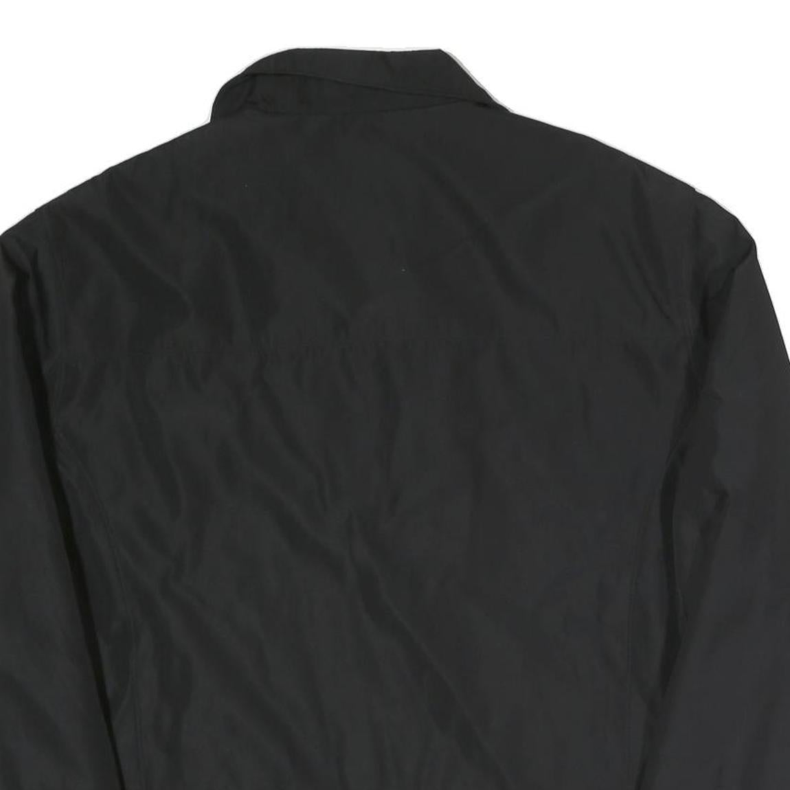 GUESS Mens Black Zip Jacket XL Polyester Blend Plain Minimalist Casual Outerwear