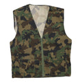 Mens Green & Brown Camouflage Zip Jacket S Polyester Blend Plain Casual Outdoor