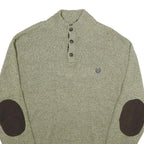 CHAPS Mens Green Jumper Pullover Plain Crew Neck Basic Knit L Stylish Casual