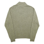 CHAPS Mens Green Jumper Pullover Plain Crew Neck Basic Knit L Stylish Casual