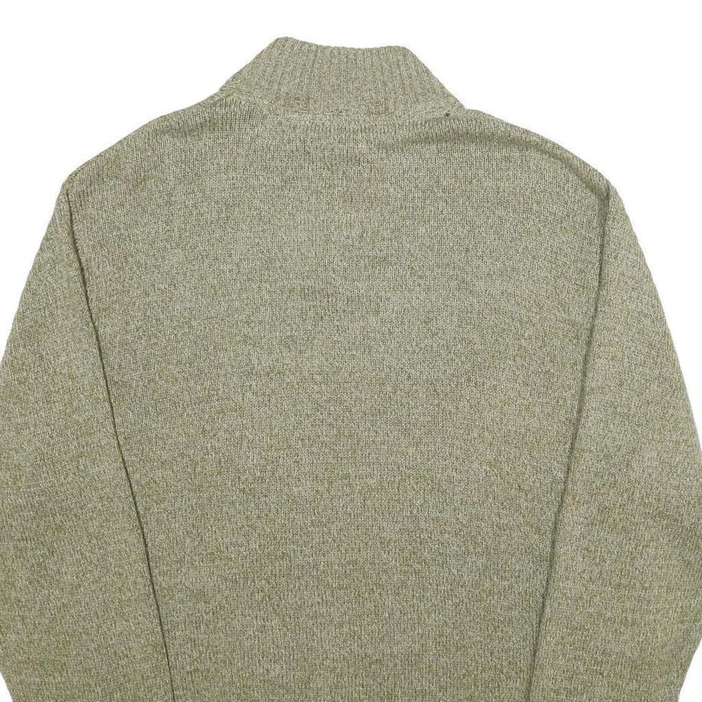 CHAPS Mens Green Jumper Pullover Plain Crew Neck Basic Knit L Stylish Casual