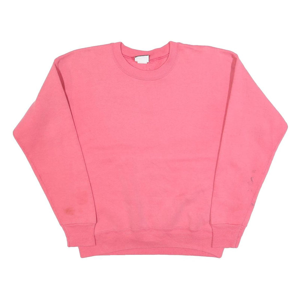 LEE Womens Pink Crew Neck Sweatshirt M Casual Cotton Blend Pullover