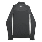 ADIDAS Mens Black White Athletic Jacket M Polyester Blend Zip Track Sportswear