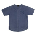 SAMSSY Mens Denim Shirt Blue L