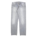 CARHARTT Mens Jeans Grey Regular Straight Denim Light W36 L34 Button Closure