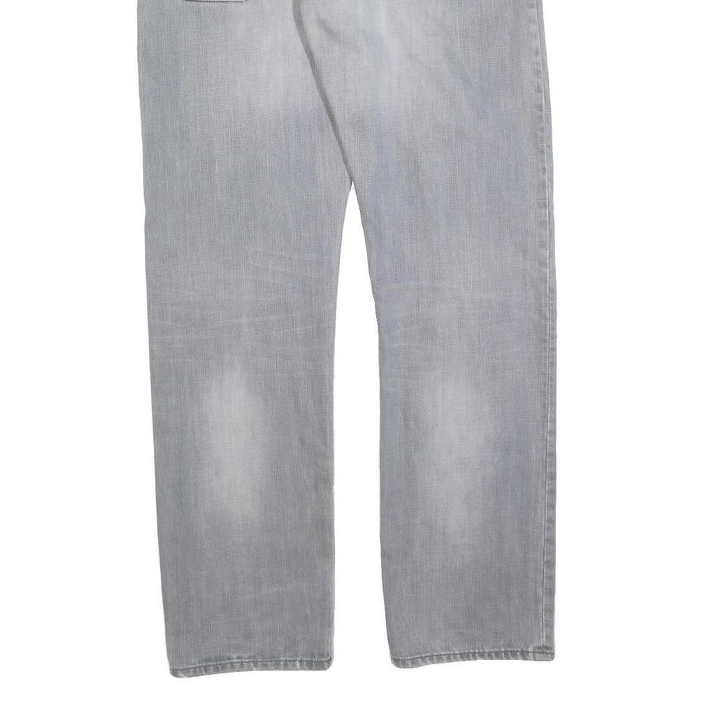 CARHARTT Mens Jeans Grey Regular Straight Denim Light W36 L34 Button Closure