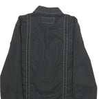 MARLBORO Womens Black Plain Shirt S Cotton Blend Button Closure Long Sleeve