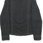 MARLBORO Womens Black Plain Shirt S Cotton Blend Button Closure Long Sleeve