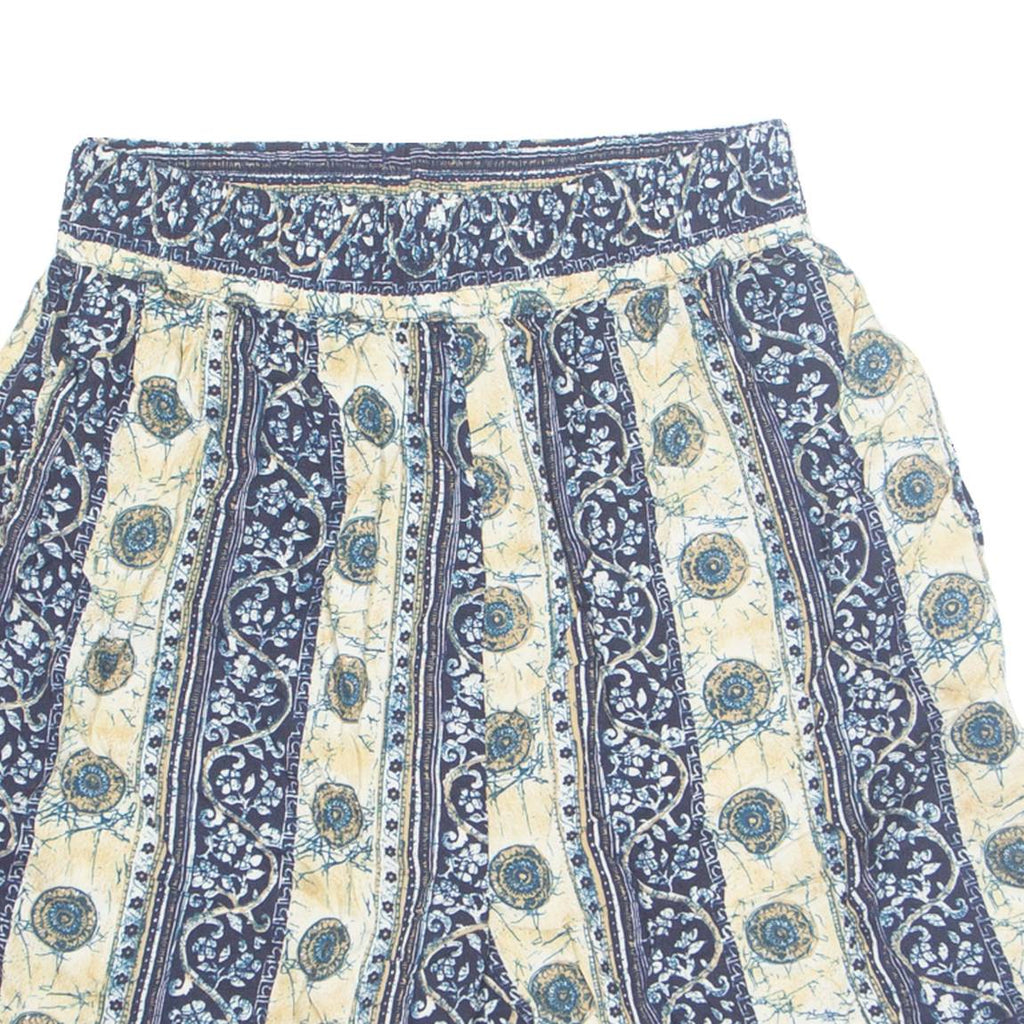 SOLUTIONS Womens Chino Shorts Blue 90s Crazy Pattern S W26