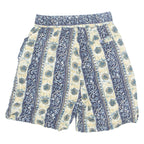 SOLUTIONS Womens Chino Shorts Blue 90s Crazy Pattern S W26