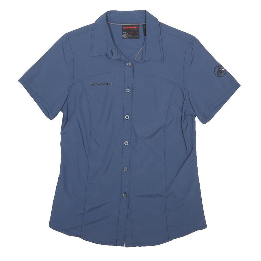 MAMMUT Womens Blue Synthetic Shirt XS Performance Outdoor Hiking