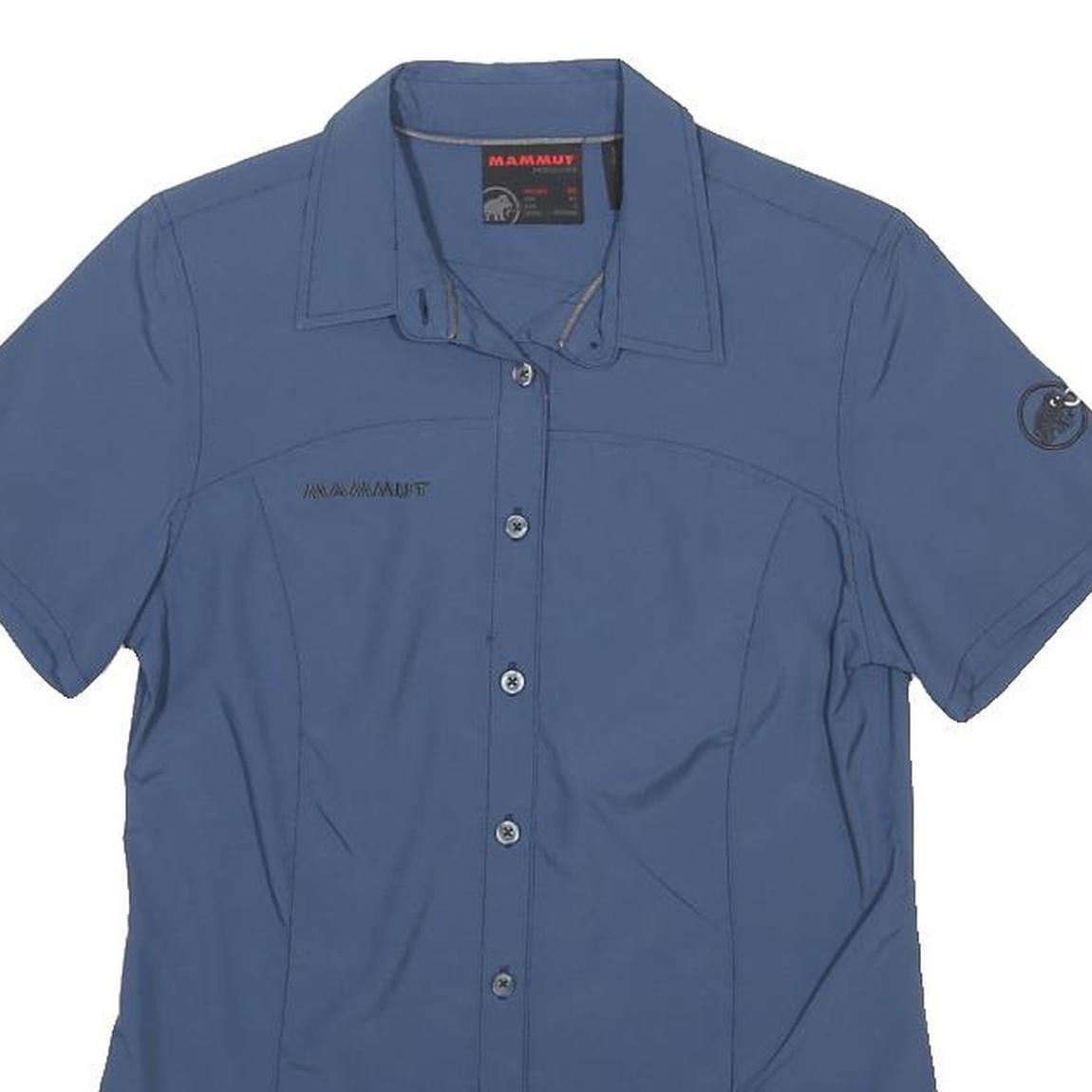 MAMMUT Womens Blue Synthetic Shirt XS Performance Outdoor Hiking