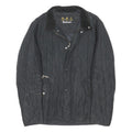 BARBOUR Womens Black Quilted Jacket M Polyester Blend Button Closure Classic Fit