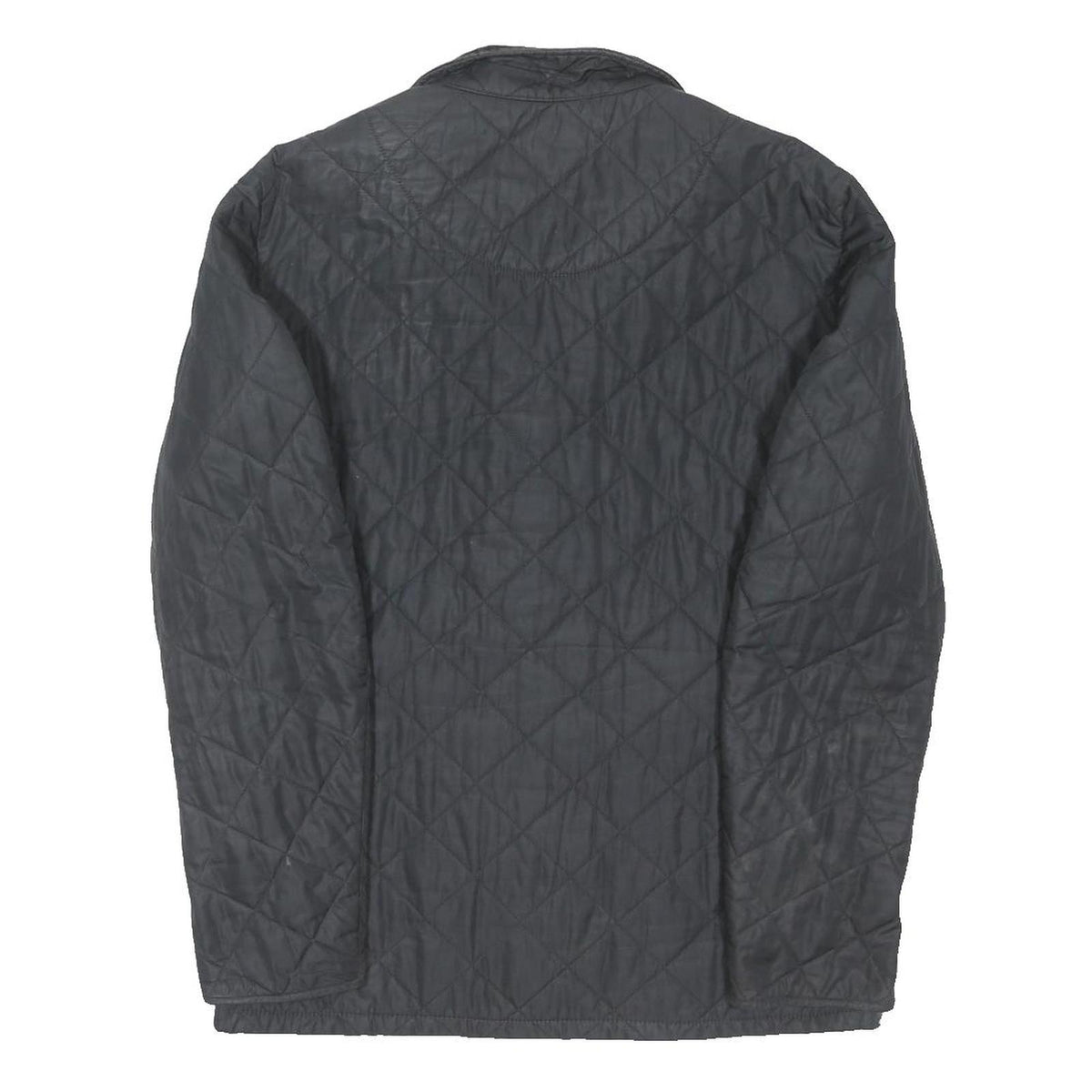 BARBOUR Womens Black Quilted Jacket M Polyester Blend Button Closure Classic Fit