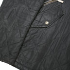 BARBOUR Womens Black Quilted Jacket M Polyester Blend Button Closure Classic Fit