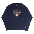 CHAMPION Carroll Football Mens T-Shirt Blue Long Sleeve USA XL