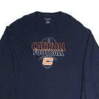 CHAMPION Carroll Football Mens T-Shirt Blue Long Sleeve USA XL