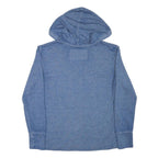 HARD ROCK CAFE Womens Blue Hoodie S Cotton Blend Pullover with Logo