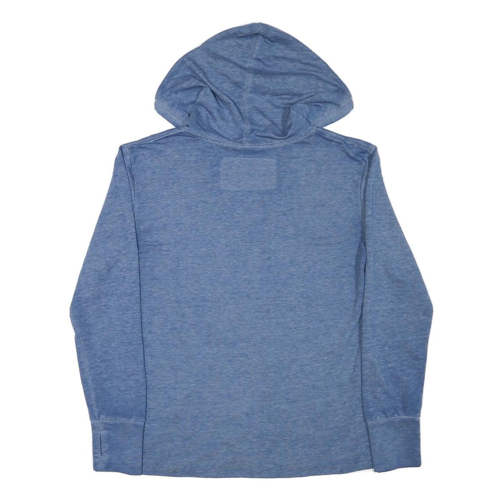 HARD ROCK CAFE Womens Blue Hoodie S Cotton Blend Pullover with Logo