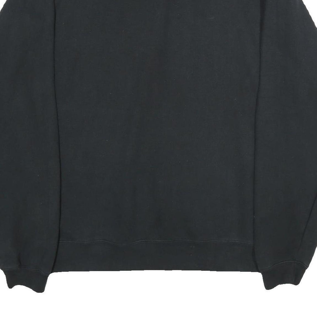 REEBOK Mens Black Eagles Crew Neck L Sweatshirt Cotton Blend Pullover