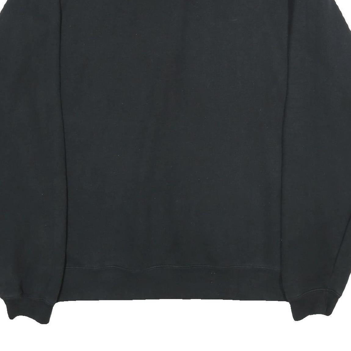 REEBOK Mens Black Eagles Crew Neck L Sweatshirt Cotton Blend Pullover