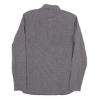 TOMMY HILFIGER Mens Grey Check Shirt S Hilfiger Denim Button Down Collar