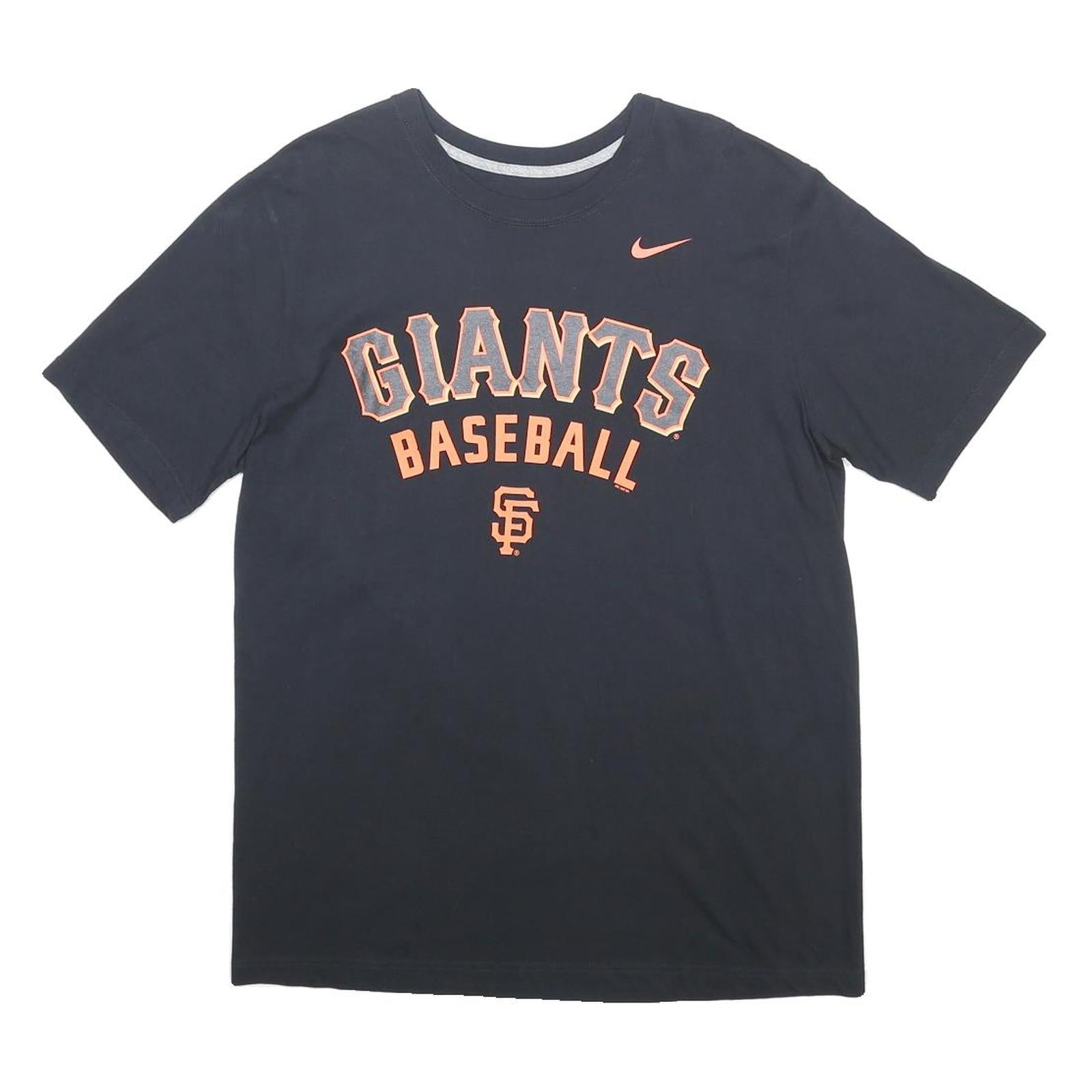 NIKE Mens Black Giants Baseball T-Shirt L Short Sleeve Crew Neck Sports