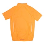 MUDDYFOX Mens Orange Cycling T-Shirt S Short Sleeve 1/4 Zip Lightweight Sports