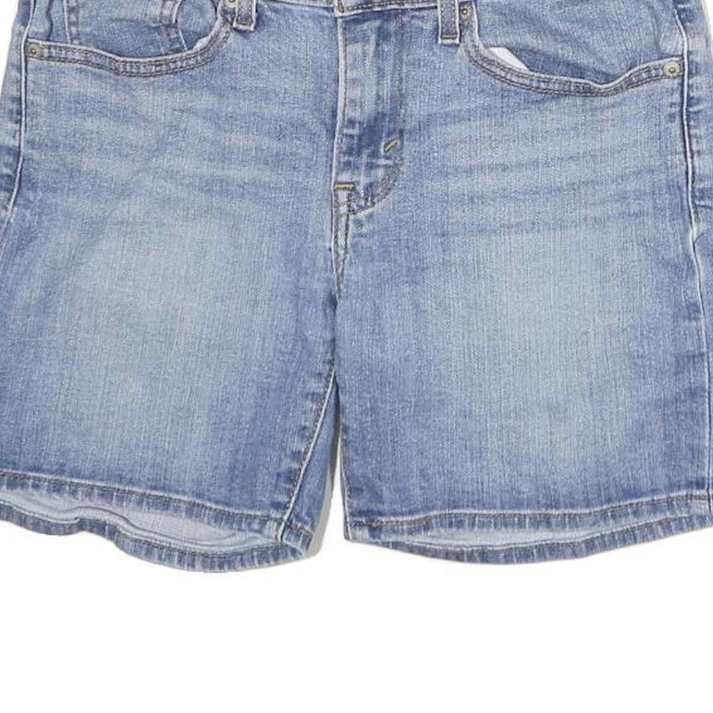 LEVI'S Womens Blue Denim Casual Shorts M W28 Cotton Classic Fit Button Closure