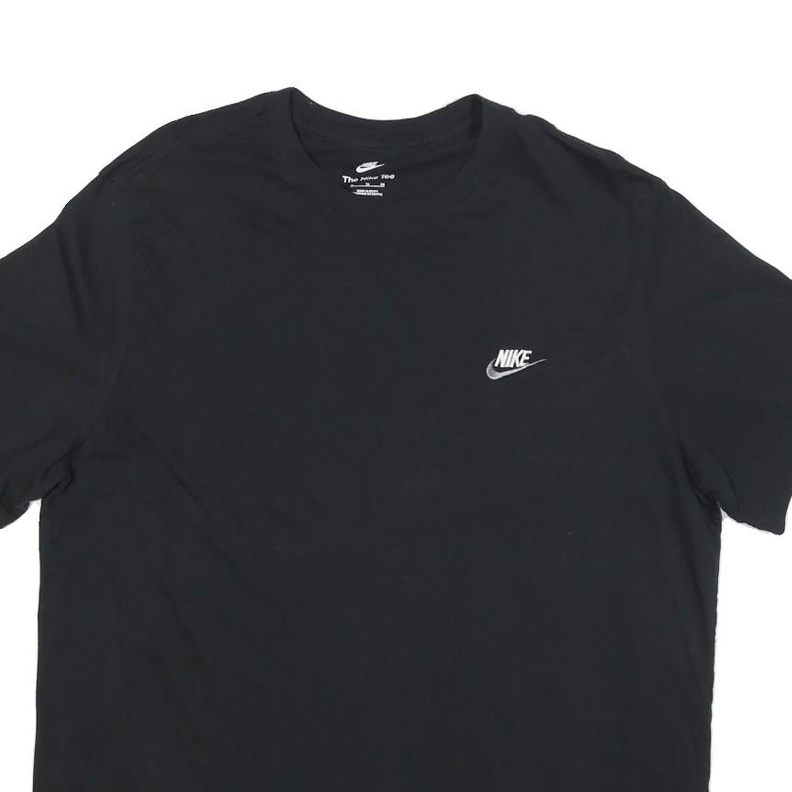 NIKE Mens Black Graphic T-Shirt XL Short Sleeve Crew Neck Casual Cotton