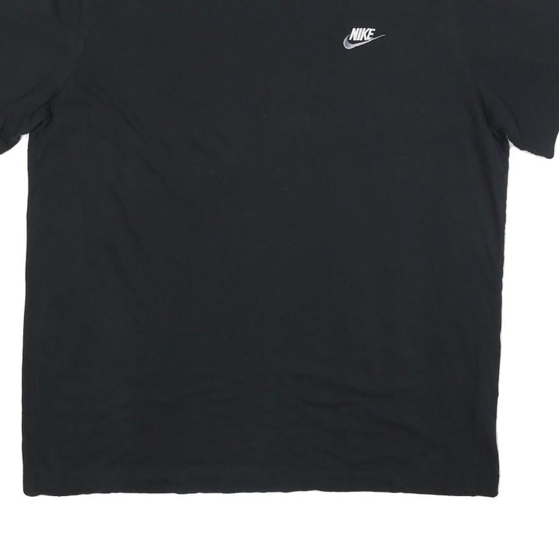 NIKE Mens Black Graphic T-Shirt XL Short Sleeve Crew Neck Casual Cotton