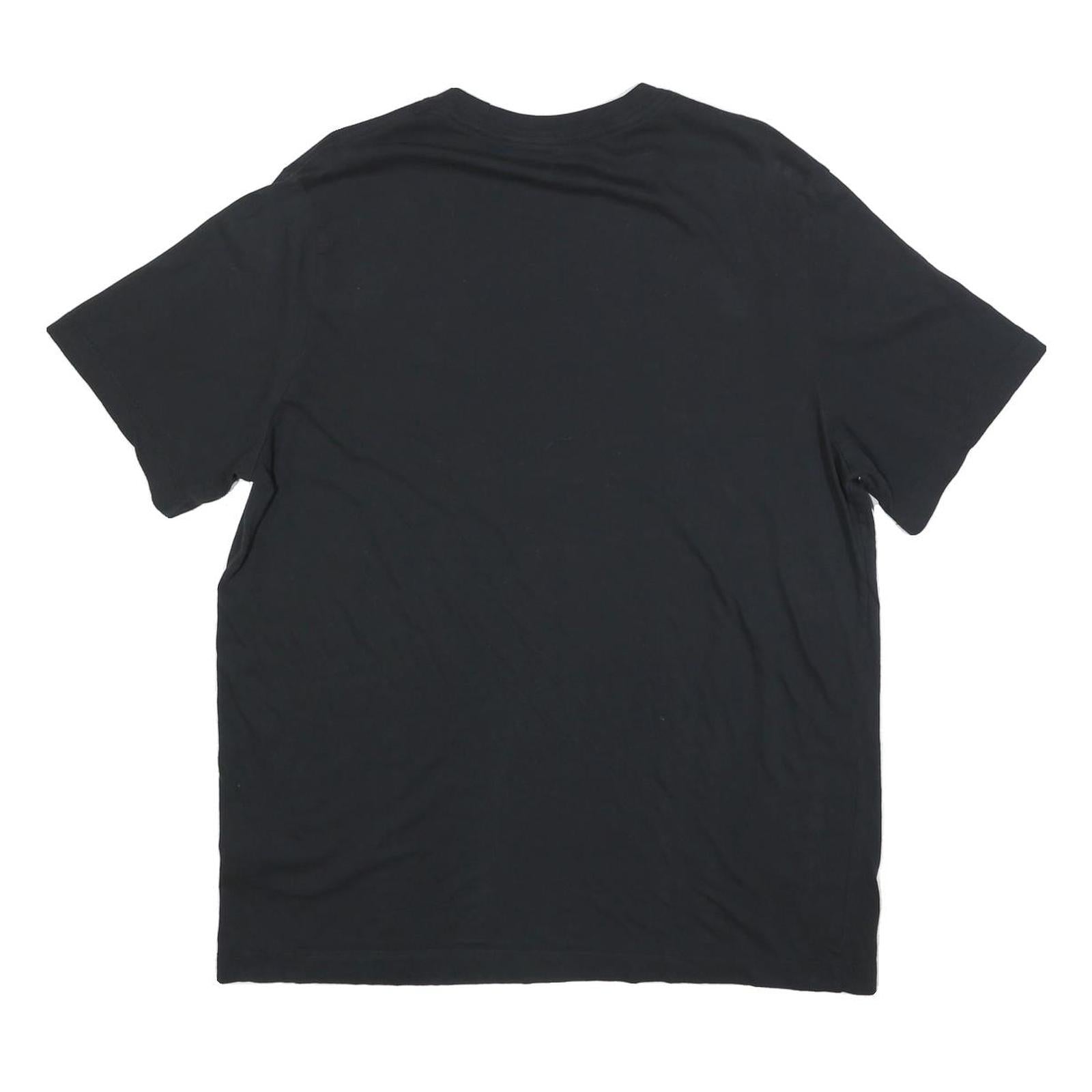 NIKE Mens Black Graphic T-Shirt XL Short Sleeve Crew Neck Casual Cotton