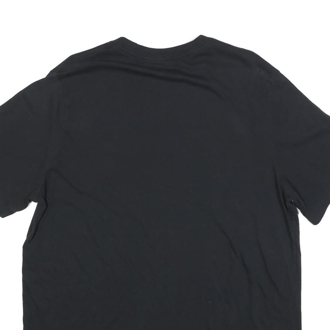 NIKE Mens Black Graphic T-Shirt XL Short Sleeve Crew Neck Casual Cotton