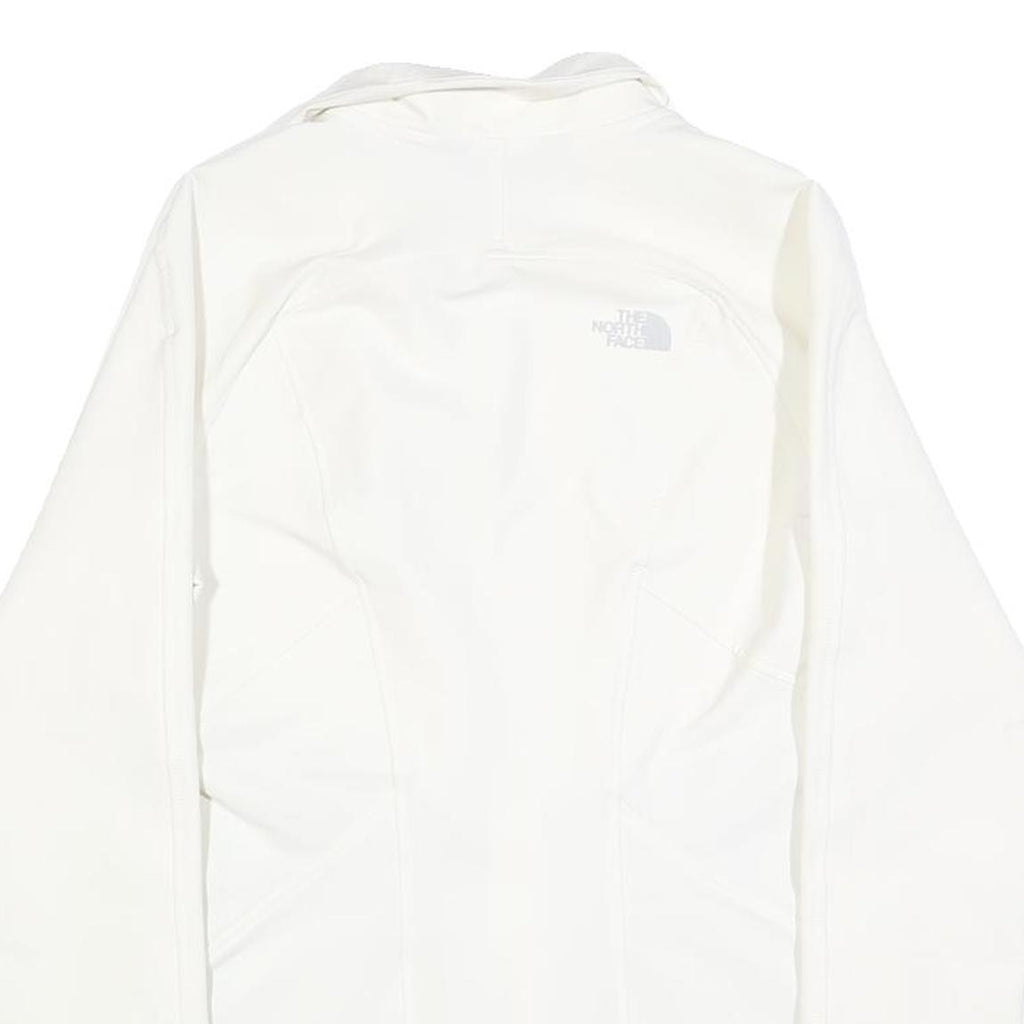 THE NORTH FACE Womens White Softshell Jacket S Polyester Blend Zip Outdoor