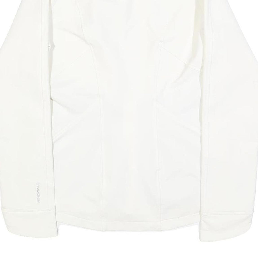 THE NORTH FACE Womens White Softshell Jacket S Polyester Blend Zip Outdoor